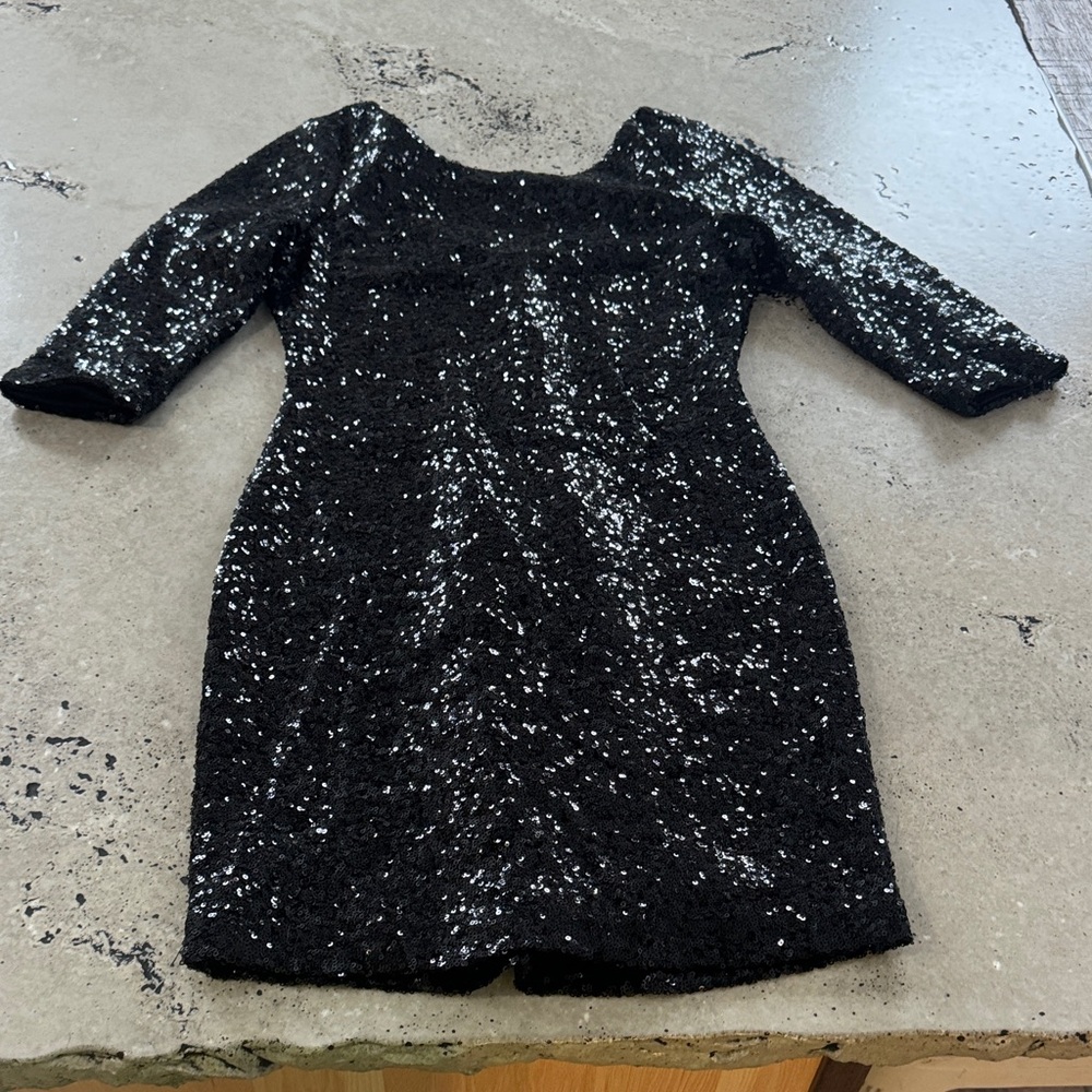 Elegant Black Sequin Dress